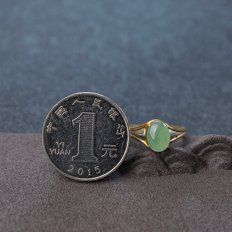 缅甸翡翠戒面-红掌柜