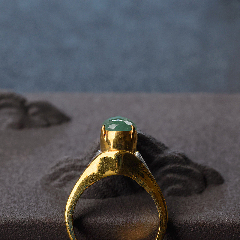 天然翡翠戒面-红掌柜