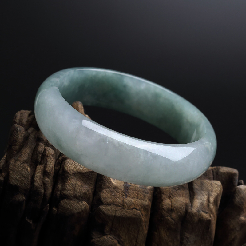 糯种油青翡翠手镯 - 红掌柜