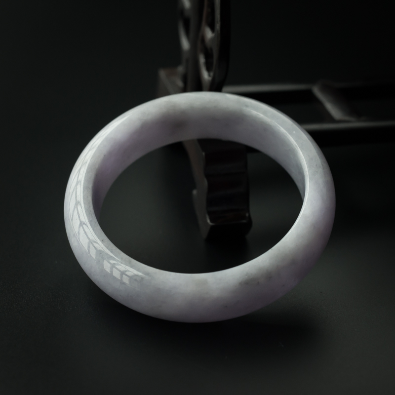 天然糯种紫罗兰翡翠手镯 - 红掌柜