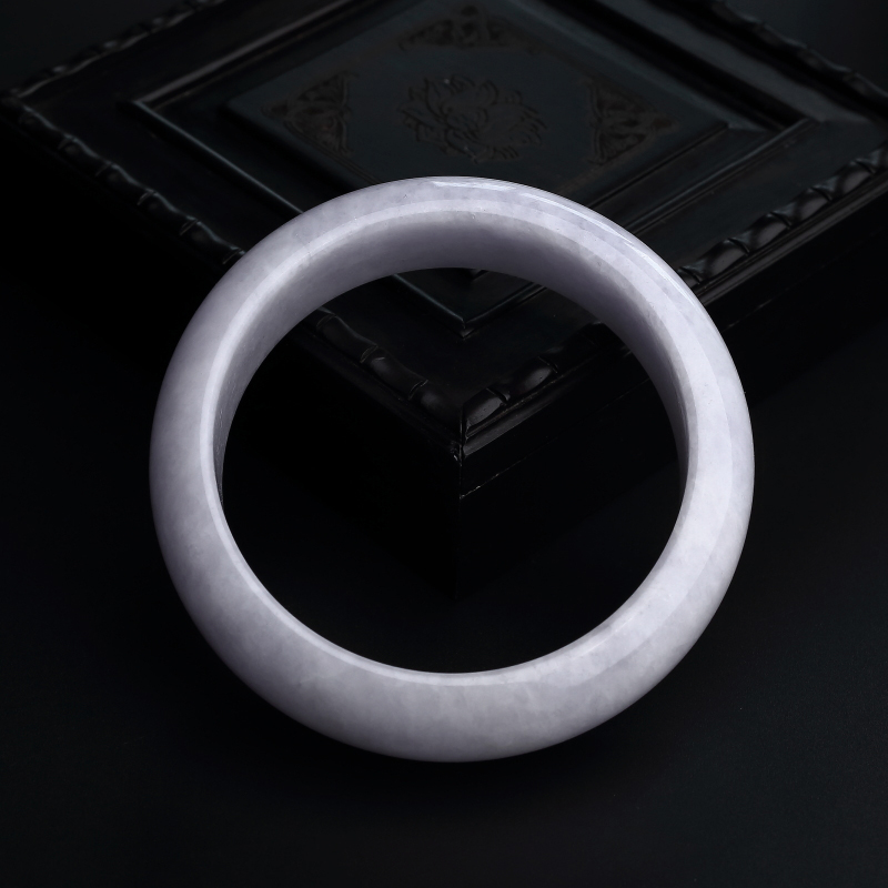 糯种紫罗兰翡翠手镯-红掌柜