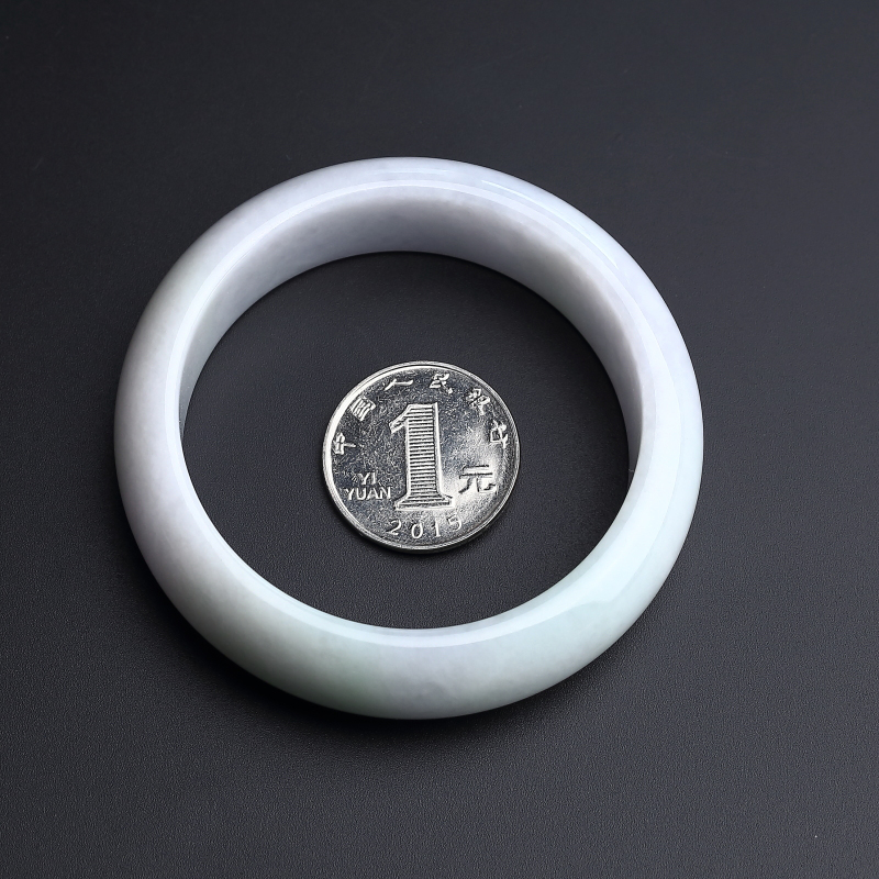 56#糯种浅绿翡翠手镯-红掌柜