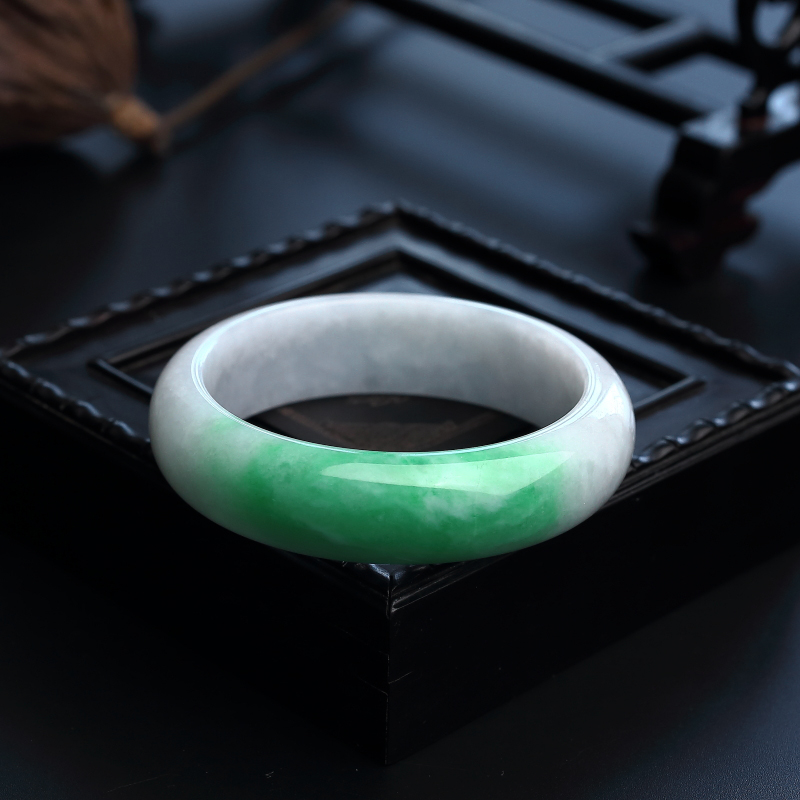 56.5#糯种翡翠手镯-红掌柜