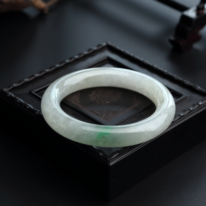 58#糯种翡翠手镯-红掌柜