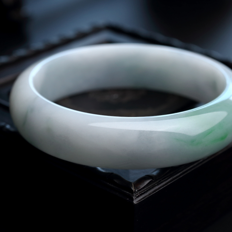 59#缅甸天然糯种翡翠手镯-红掌柜