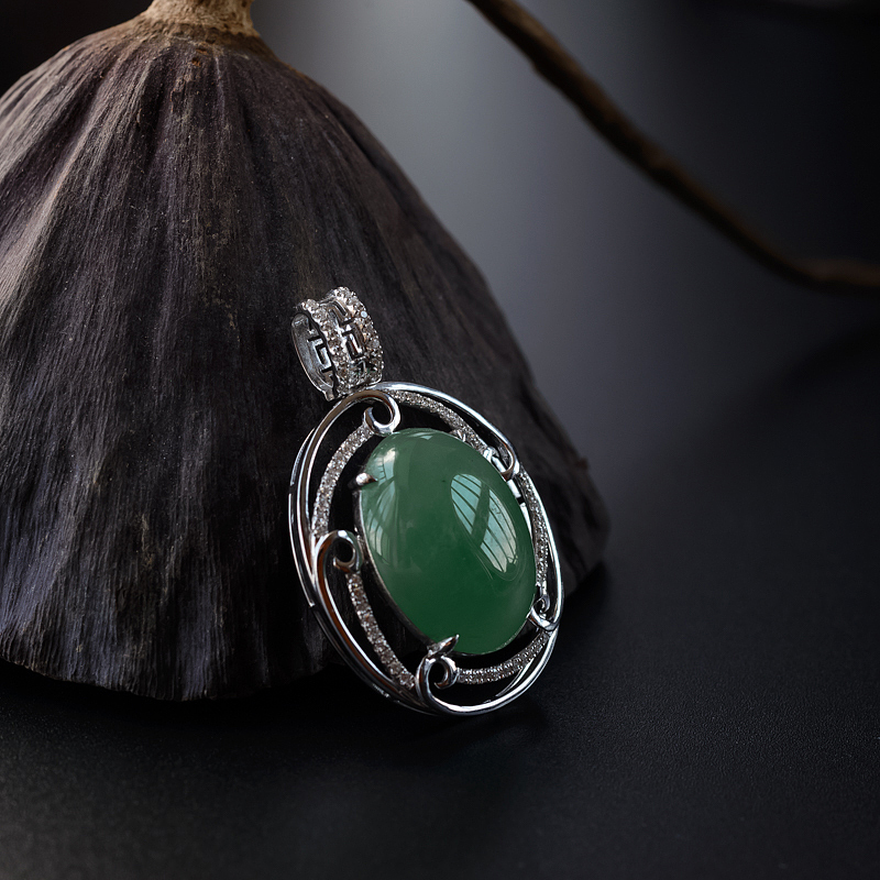 糯种苹果绿吊坠-红掌柜