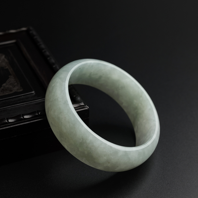 57#糯种翡翠手镯-红掌柜