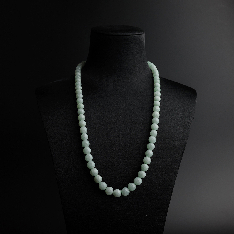 缅甸浅绿翡翠项链-红掌柜