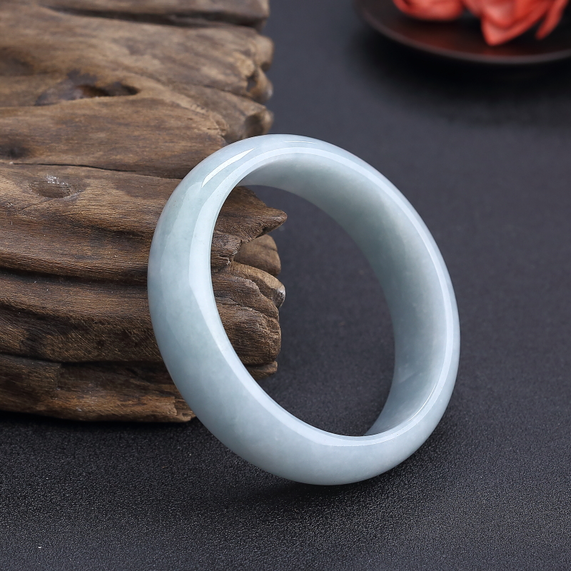 天然60.5#糯种淡绿翡翠手镯 - 红掌柜