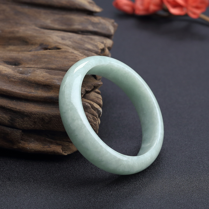 天然60#糯种浅绿翡翠手镯 - 红掌柜