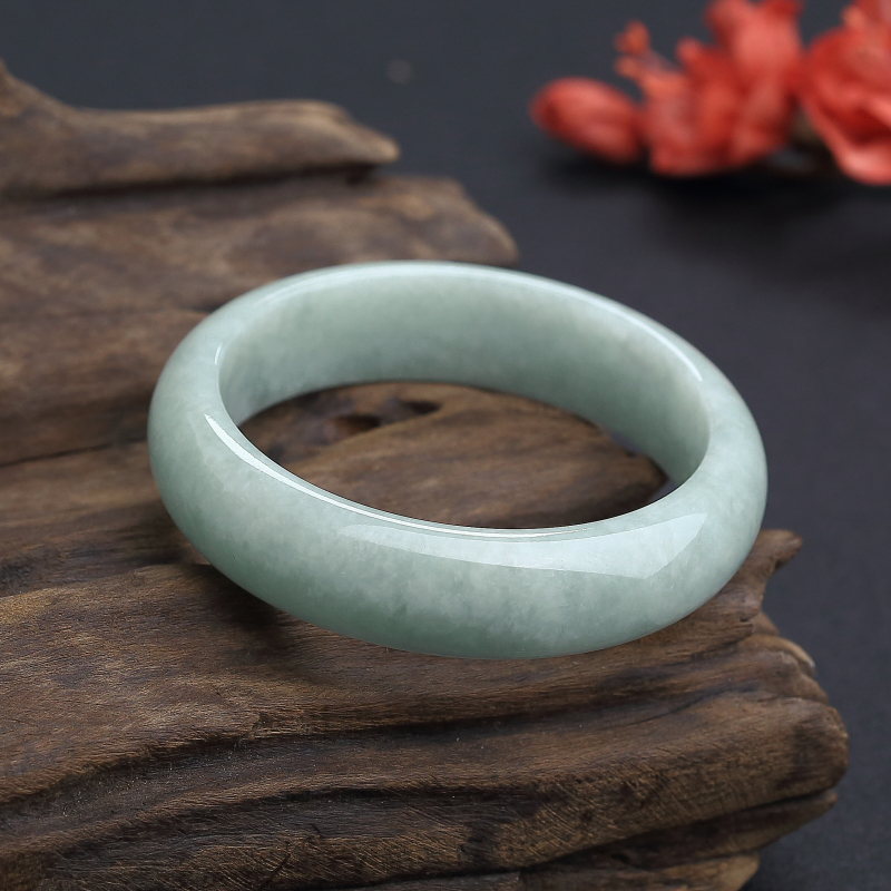 糯种浅绿翡翠手镯 - 红掌柜