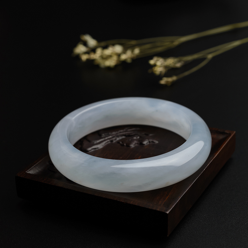 缅甸A货冰糯种翡翠手镯 - 红掌柜