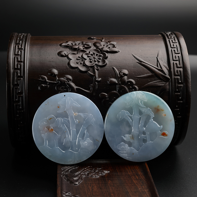 糯种浅绿翡翠竹报平安-红掌柜