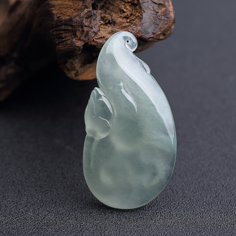 翡翠莲花童子吊坠-红掌柜