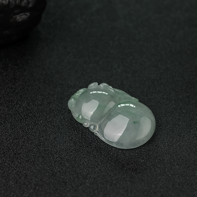 缅甸天然糯种翡翠葫芦吊坠-红掌柜