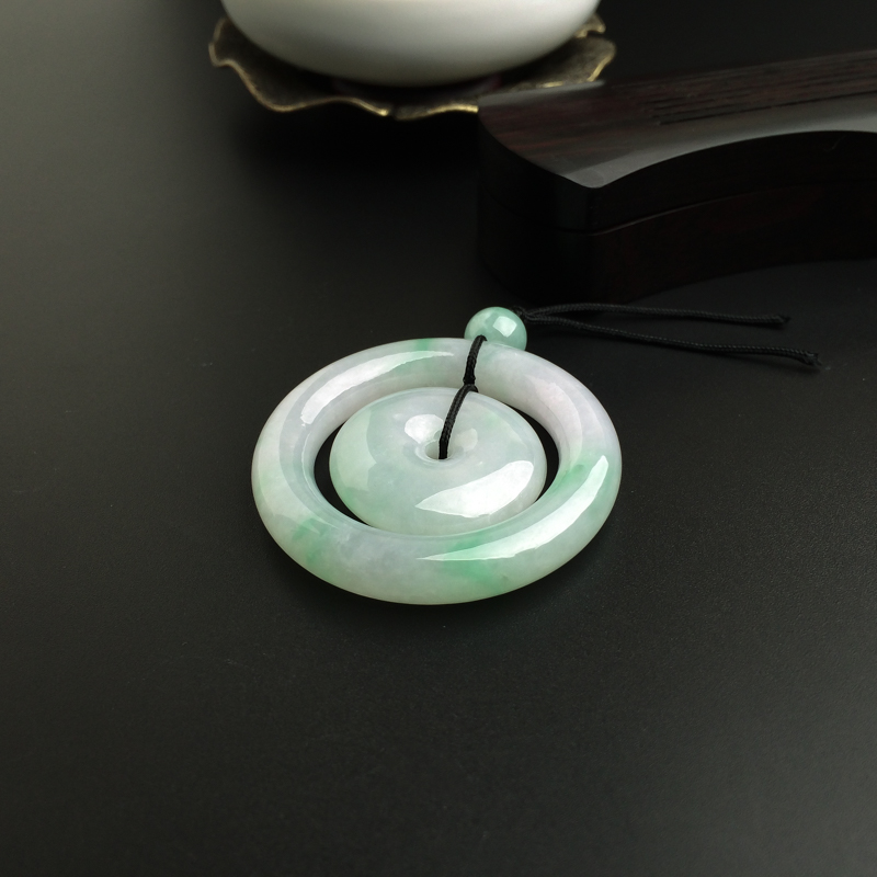 翡翠平安扣吊坠-红掌柜