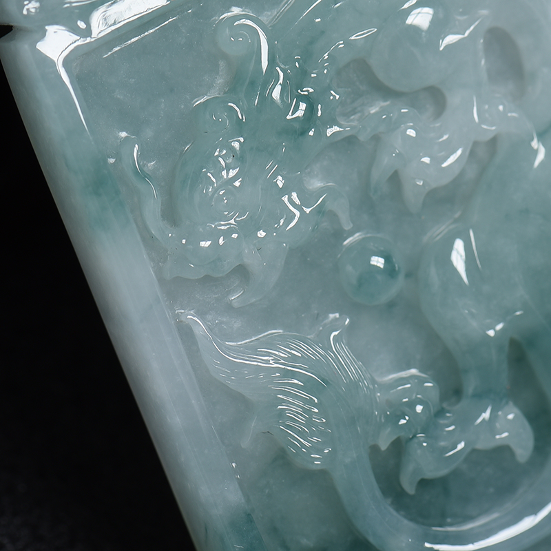 缅甸翡翠龙牌-红掌柜