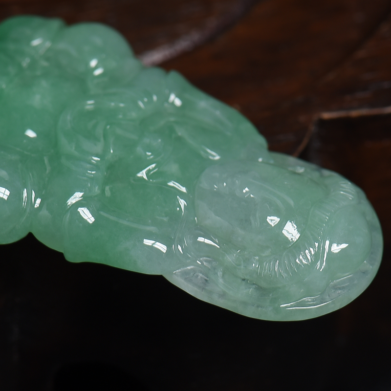 糯种绿底翡翠观音-红掌柜