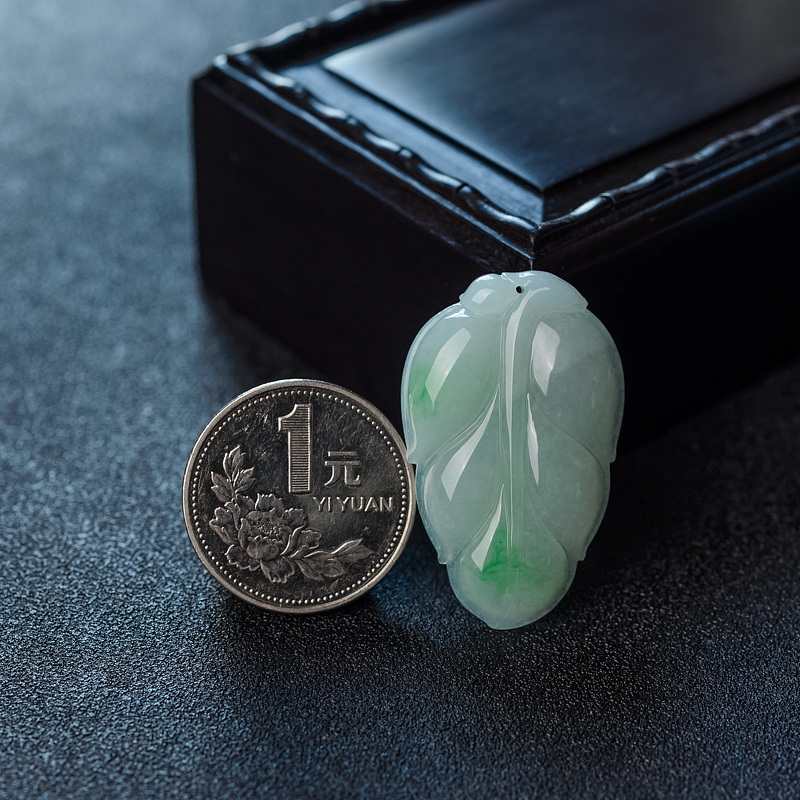 糯种翡翠叶子-红掌柜