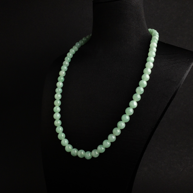 8mm糯种翡翠项链-红掌柜