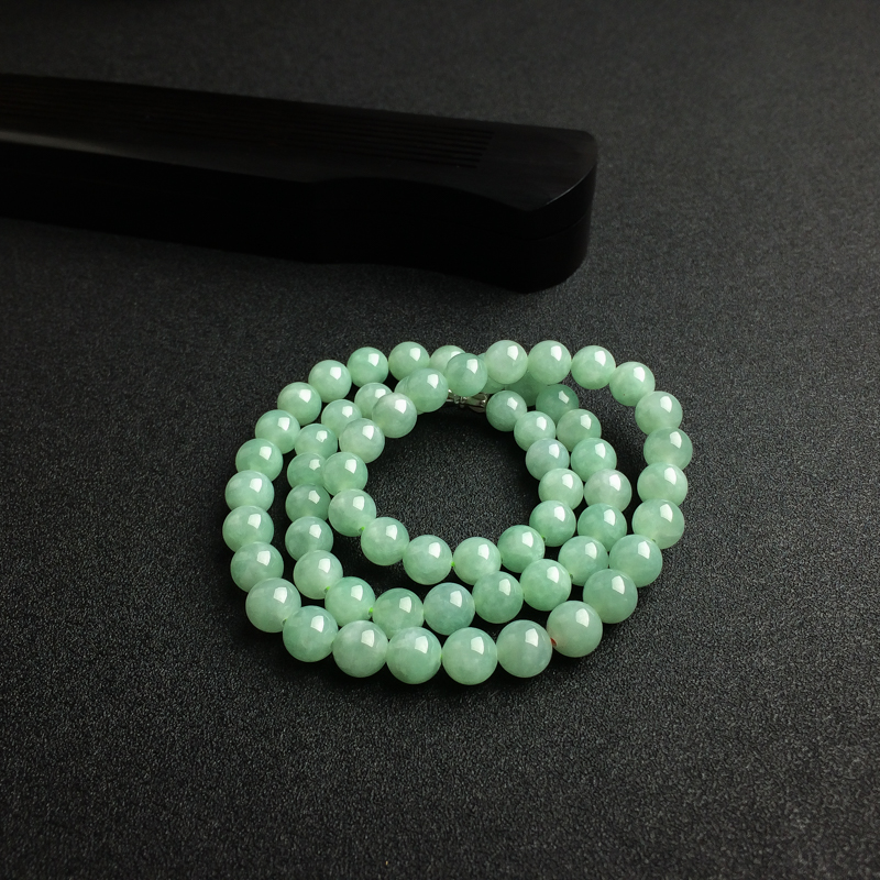 8mm翡翠项链-红掌柜
