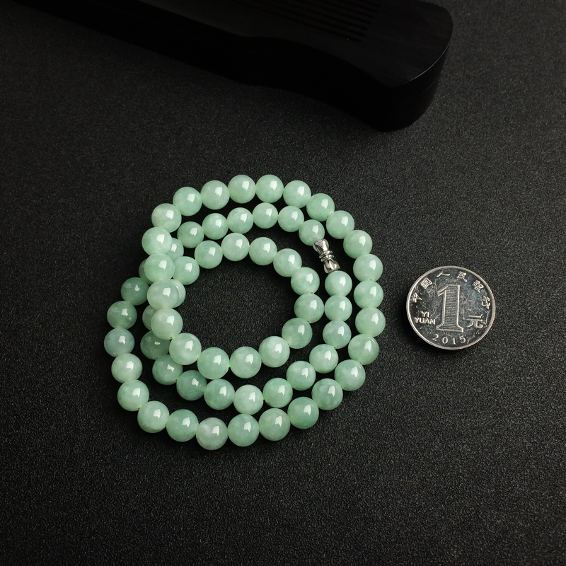 糯种翡翠项链-红掌柜