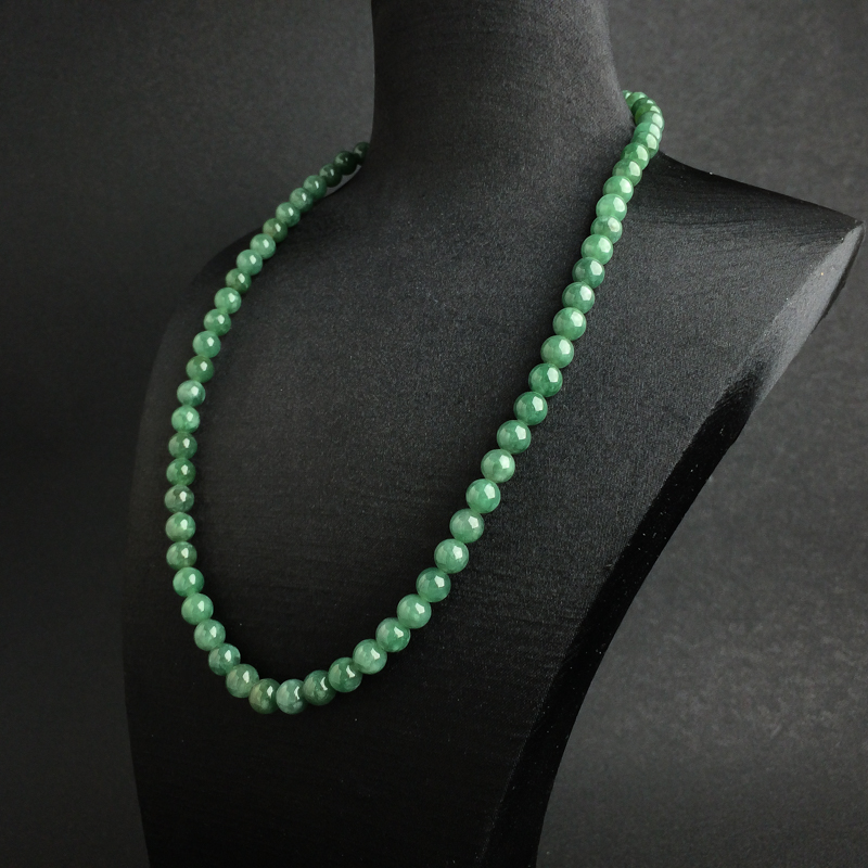 7.5mm糯种翡翠项链-红掌柜