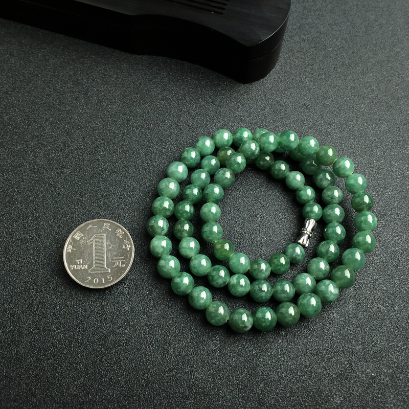 糯种翡翠项链-红掌柜