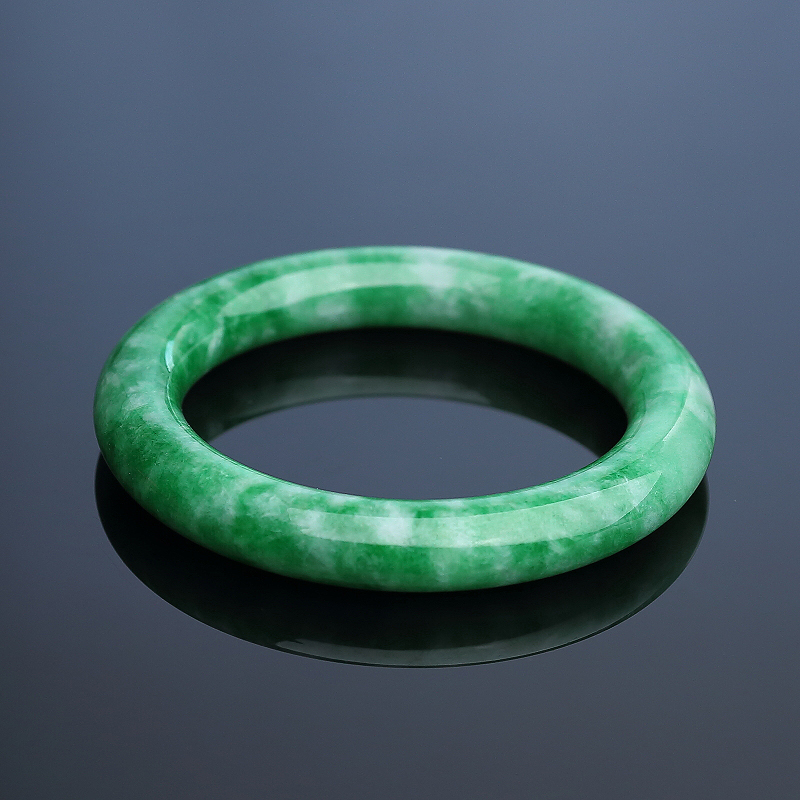56.5#天然糯种翠色翡翠手镯-红掌柜