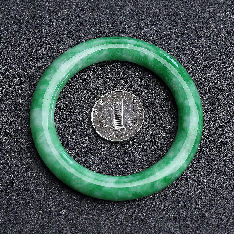 56.5#糯种翠色翡翠手镯-红掌柜