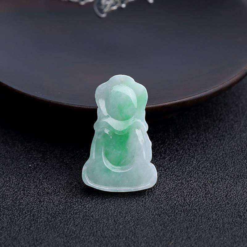 飘花翡翠宝宝佛吊坠 - 红掌柜