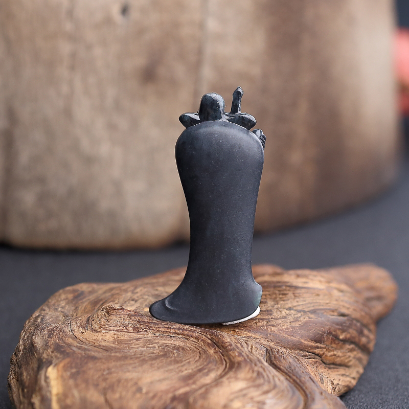 缅甸天然翡翠钟馗摆件-红掌柜