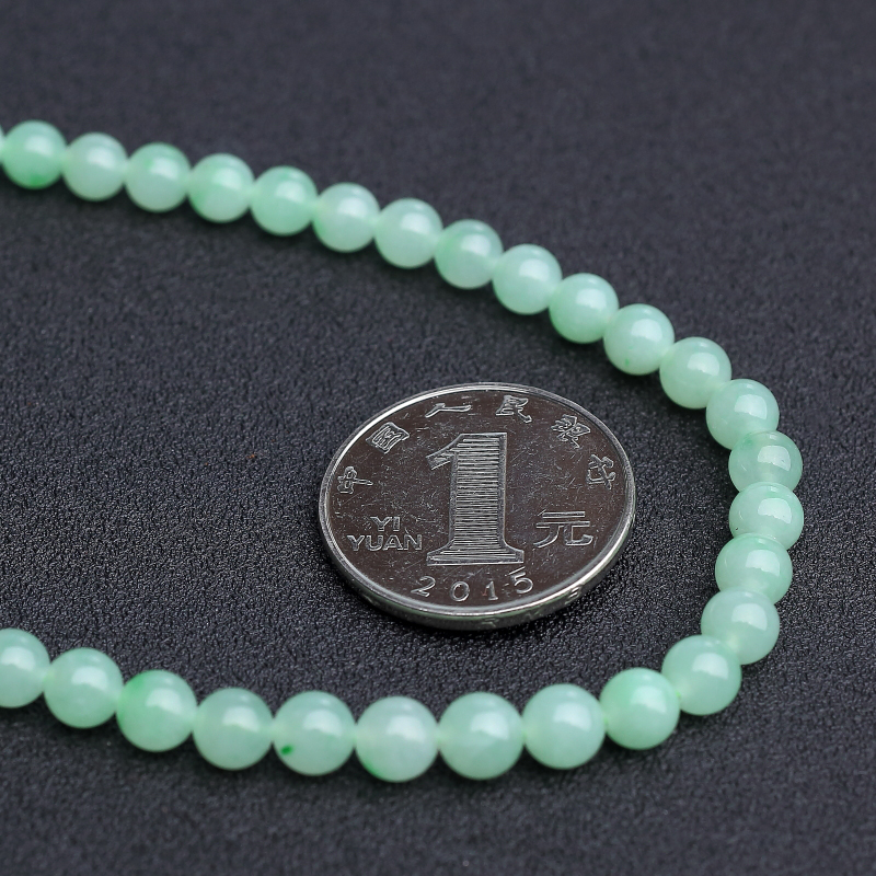 天然糯种浅绿翡翠项链 - 红掌柜