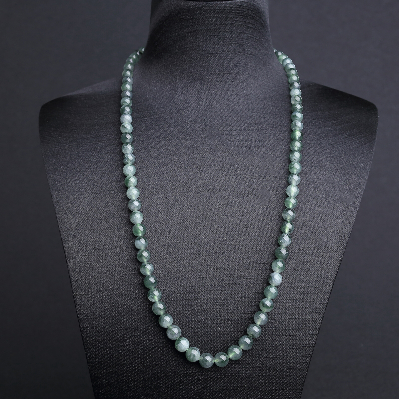 缅甸天然糯冰种飘花翡翠塔链 - 红掌柜