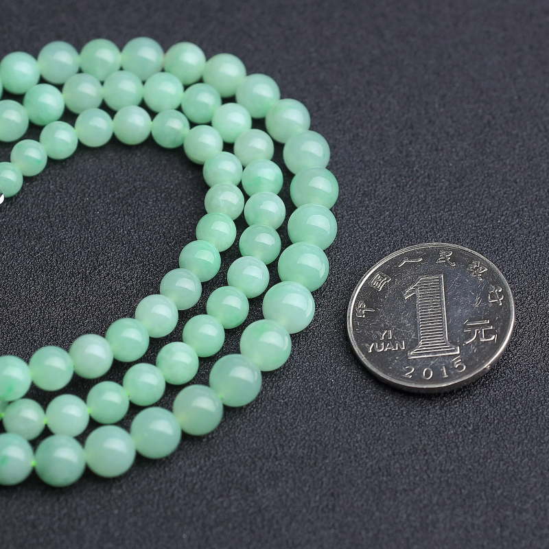 天然糯种浅绿翡翠项链 - 红掌柜