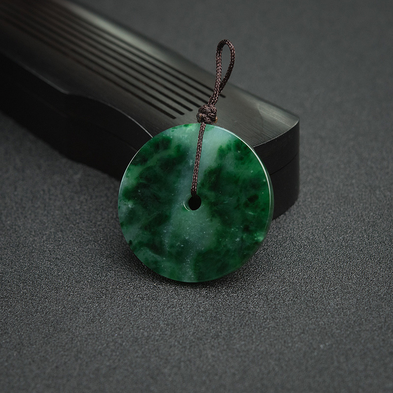 糯种翡翠平安扣吊坠-红掌柜