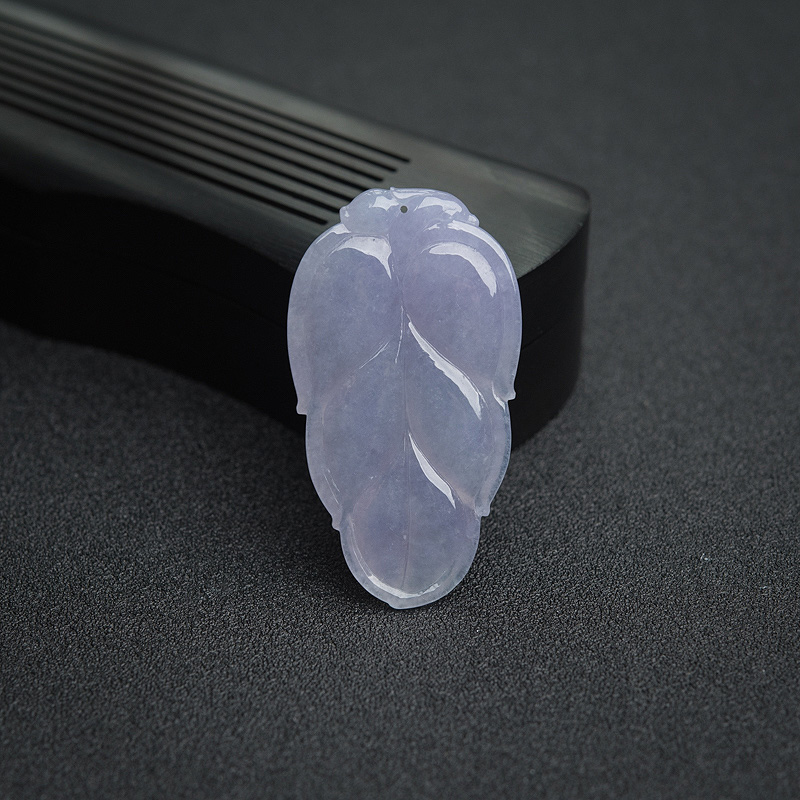 翡翠叶子吊坠-红掌柜