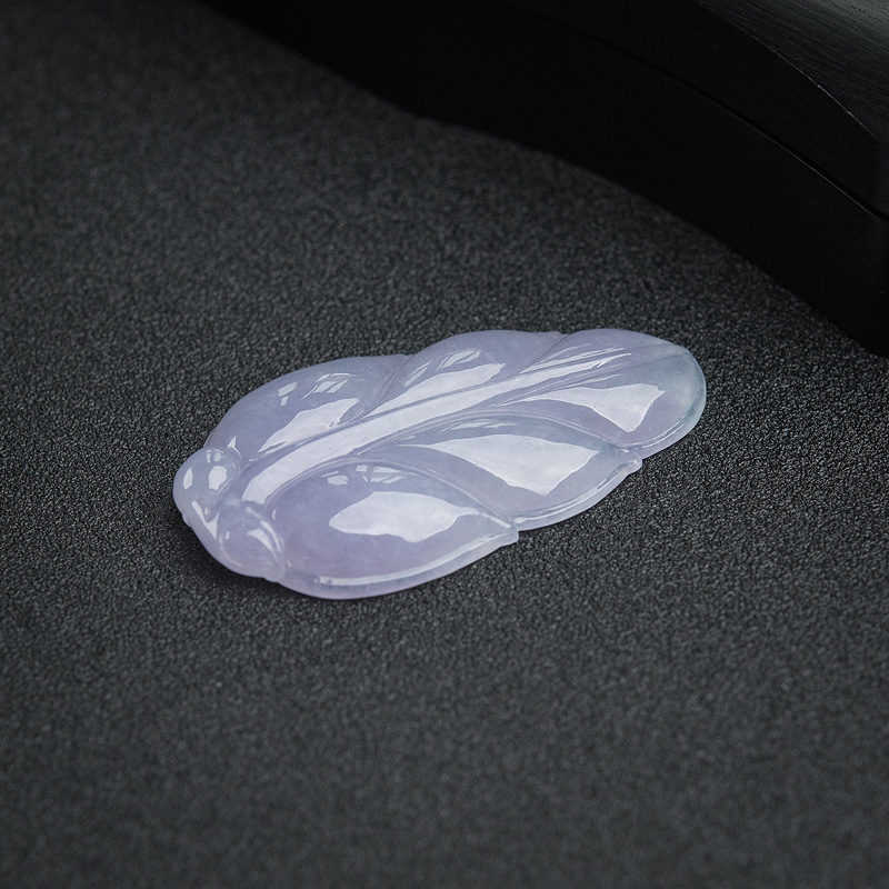 糯种紫罗兰翡翠叶子-红掌柜