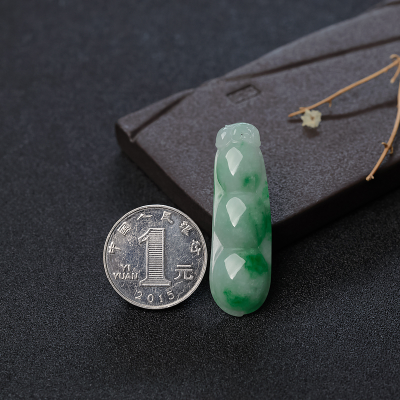 糯种翡翠福豆-红掌柜