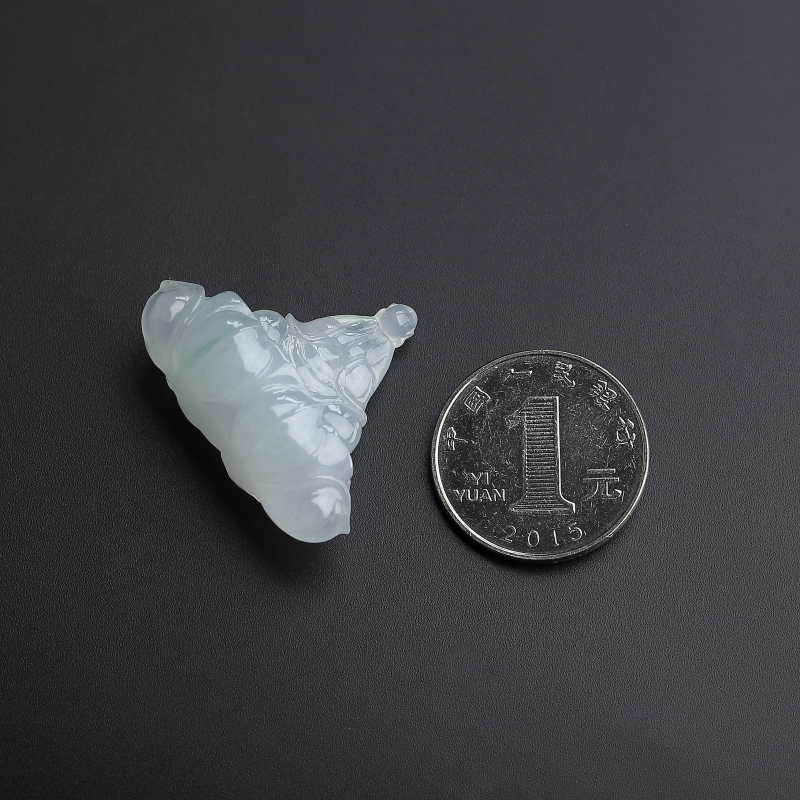 冰糯种飘绿翡翠悟道吊坠-红掌柜