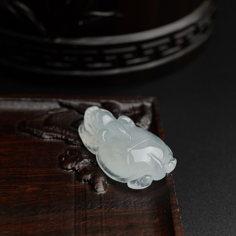 缅甸A货翡翠赑屃吊坠 - 红掌柜