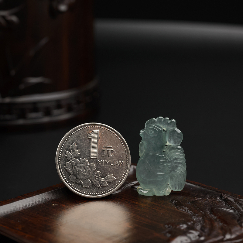 天然冰糯种翡翠吊坠 - 红掌柜