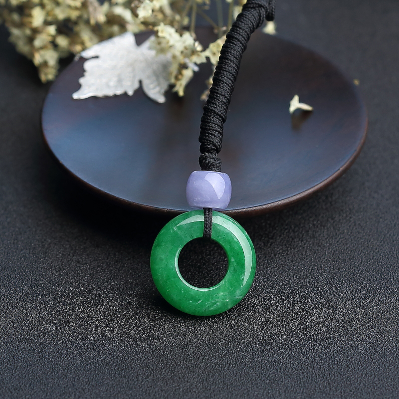 翡翠平安环吊坠-红掌柜