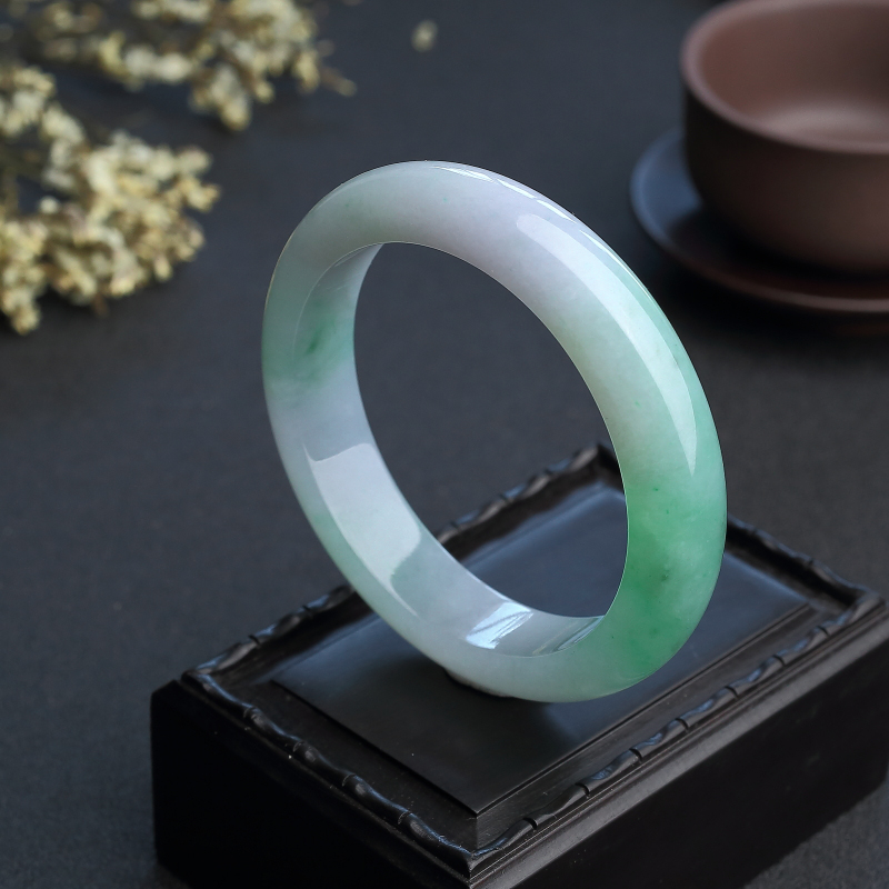 缅甸翡翠手镯-红掌柜