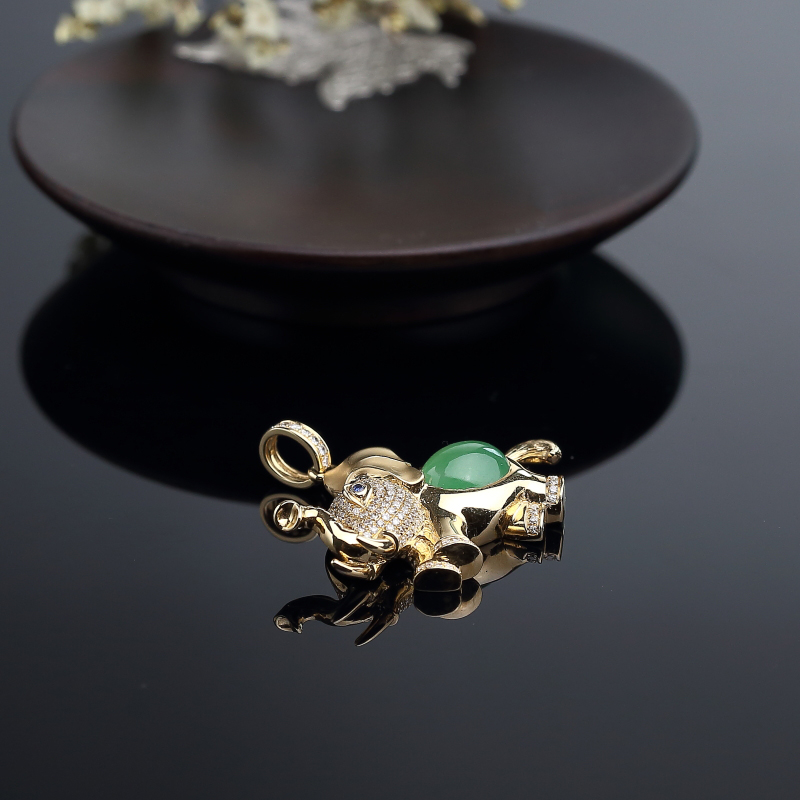 翡翠大象吊坠 - 红掌柜