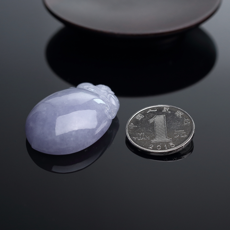 缅甸A货紫罗兰翡翠福瓜吊坠 - 红掌柜