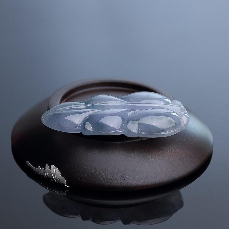 缅甸天然糯种翡翠吊坠-红掌柜