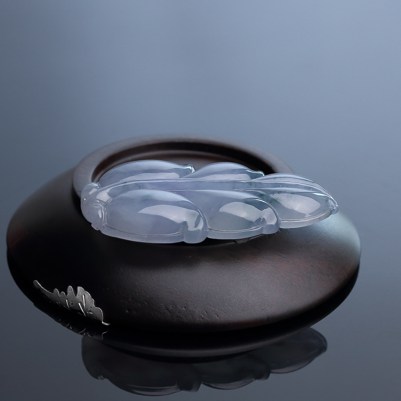 糯种翡翠金枝玉叶吊坠-红掌柜