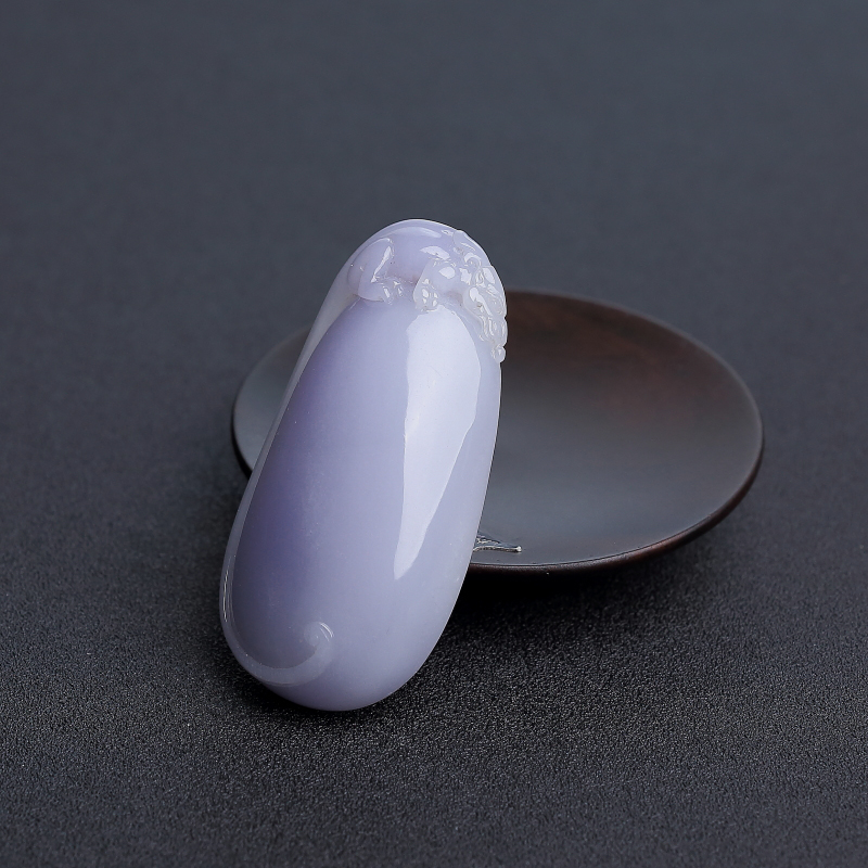 糯种紫罗兰翡翠福瓜吊坠 - 红掌柜