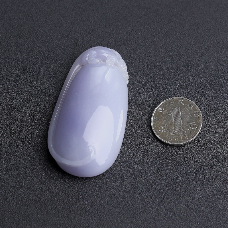 缅甸天然糯种紫罗兰翡翠福瓜吊坠 - 红掌柜